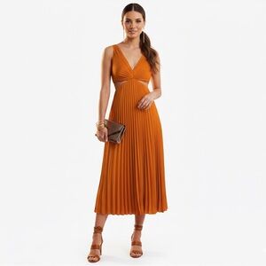 Amazon  Orange Midi Dress